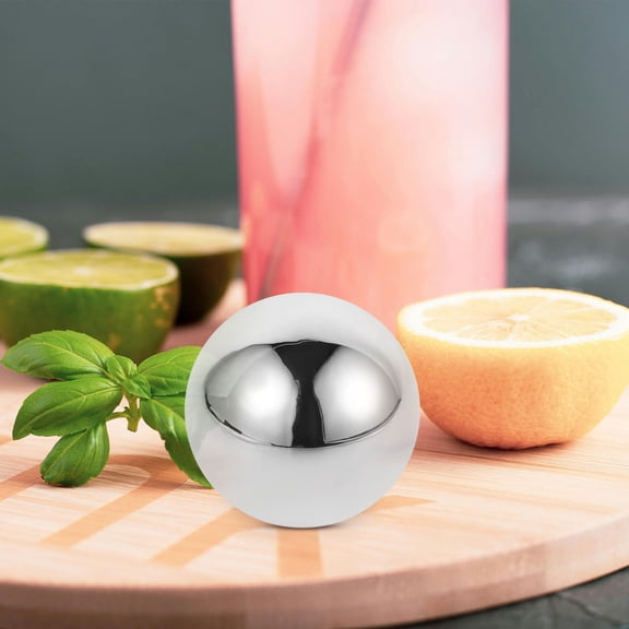 LEORX Reusable Ice Cube Whiskey of Stainless Steel for Rapid Freezing Silver 1 Set