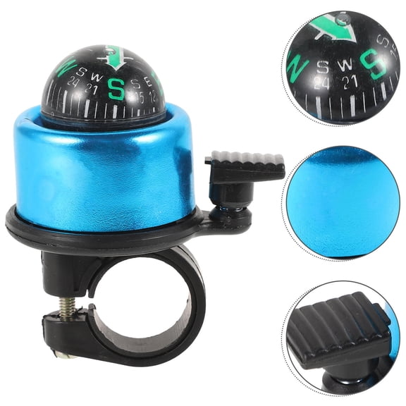 LEORX Round Blue Aluminium Alloy Bicycle Bell for Folding Bike Riding 1Pcs