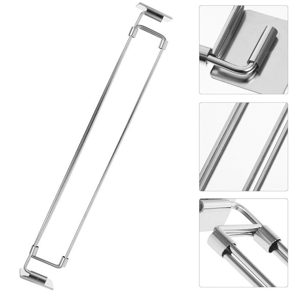 LEORX Bars for Rv Refrigerator Rv Refrigerator Tension Rod Silver Stainless Steel 1 Set