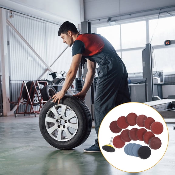 LEORX Sanding Disc Pads Kit 1Set Automotive Sandpaper Polishing Discs for Drill Sanding Attachment 5.00X5.00X0.10in