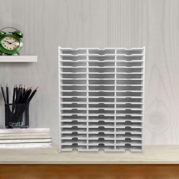 LEORX Ink Pad Storage Organizer Box with Large Capacity PVC Material for Desktop Stamp and Card Storage