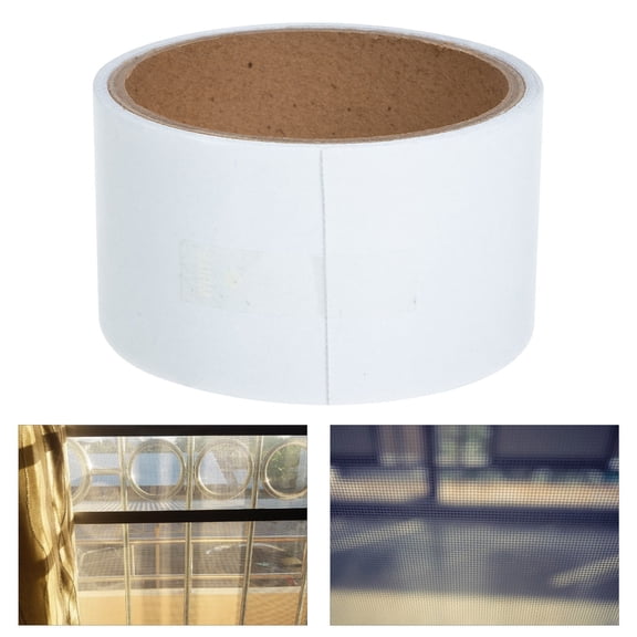 LEORX Screen Window Tape 1 Roll with Glass Fiber Material for Home and Outdoor Use 8.8x3.5in White