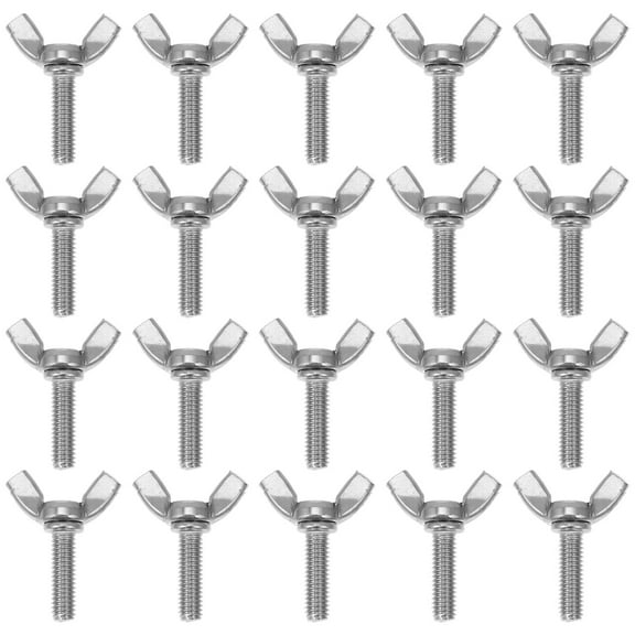 LEORX Screw 20Pcs M6x20 Stainless Steel Hand Tightened Tool Free