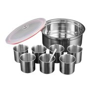 LEORX Sealed Spice Box Stainless Steel Easy Cleaning Household Special Occasions 1 Set