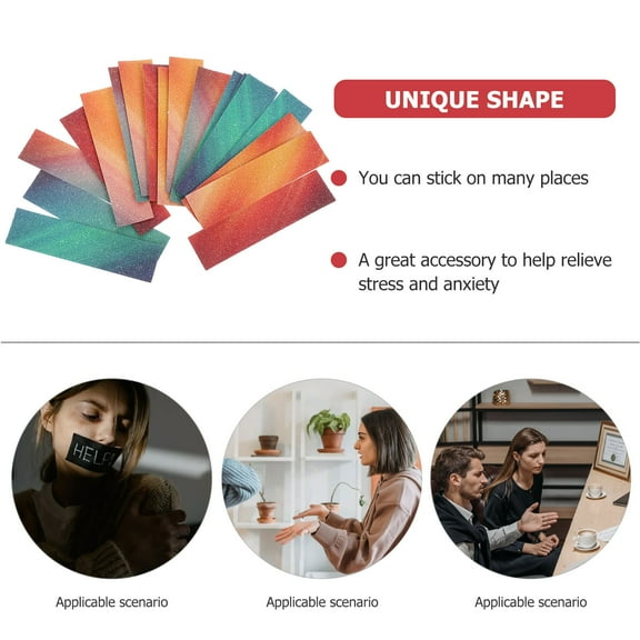 LEORX Sensory Touch Stickers 18Pcs Relief Textured Adhesives for Adults Various Surfaces