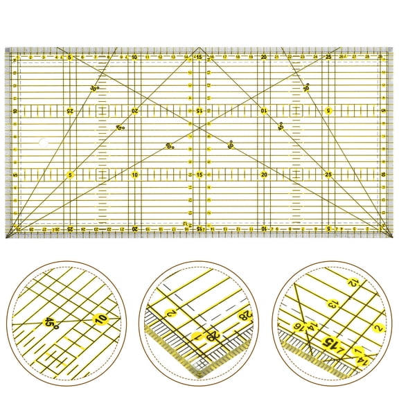 LEORX Sewing Tools Quilter's Ruler Acrylic 1Set