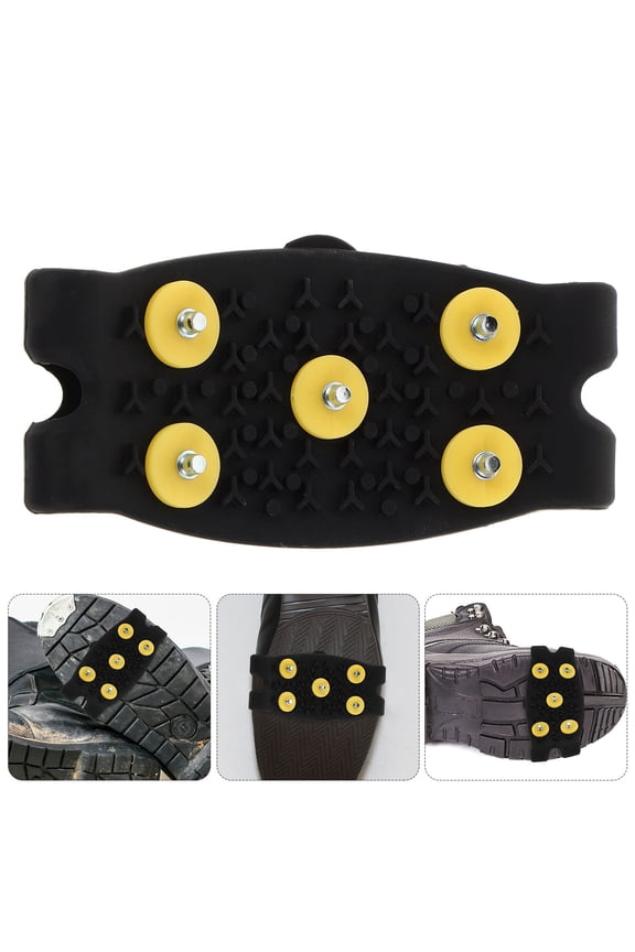 Outdoor Silicone Shoe Spikes Cover for Boots with 5 Spike Anti Slip Crampons