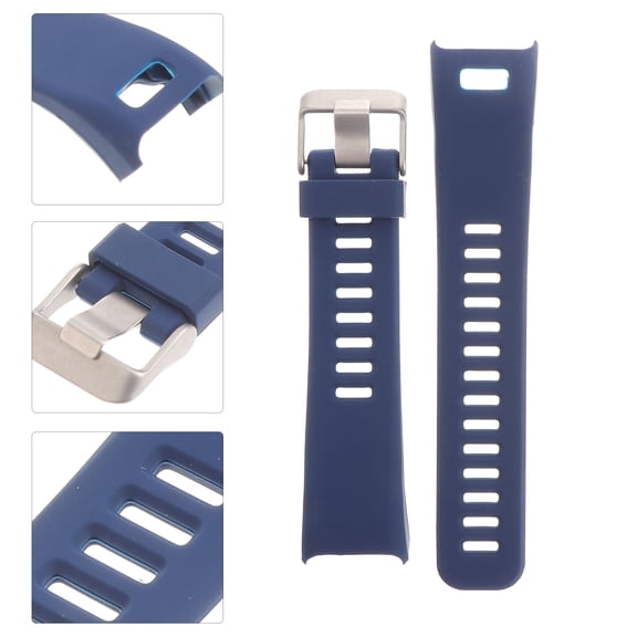 LEORX Silicone Watchband Sky Blue Flexible Replacement Strap for Smart Watch with Sturdy Clasp