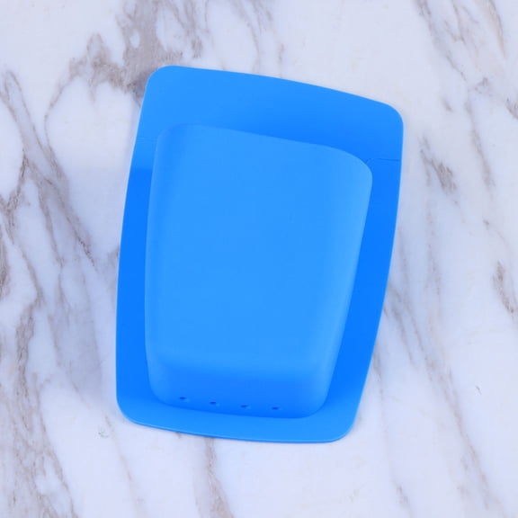 LEORX Blue Silicone Toothbrush Holder Shower Organizer and Razor Storage