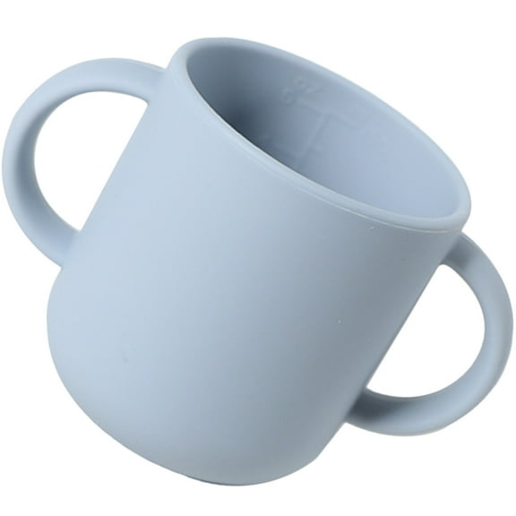 LEORX Silicone Training Cup for Toddlers Blue Design for Storage 13 Years