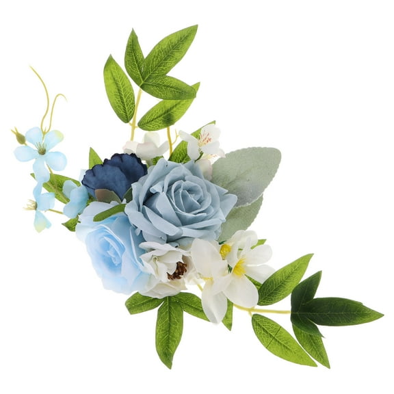 LEORX Simulated Flowers Sky-Blue Artificial Flower Cake Topper For Other Celebrations 1 Pcs