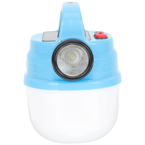 LEORX SkyBlue Portable Camping Light with Solar Panels for Emergency Use, ABS Material, Lightweight Design