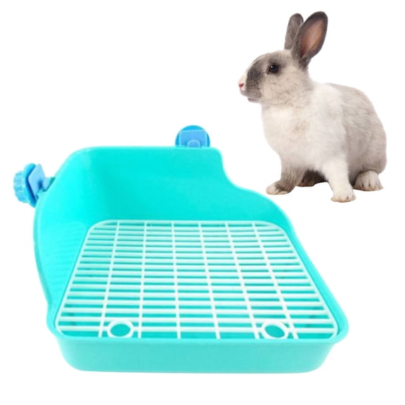 LEORX Small Animal Litter Pan Potty Trainer Green Mess Control for Pet Owners 1Pcs