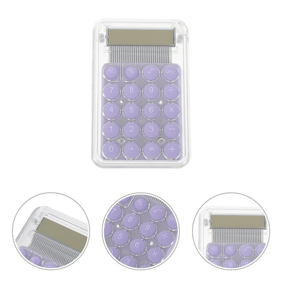 LEORX Small Calculator for Classroom Supplies in Purple 1Pack