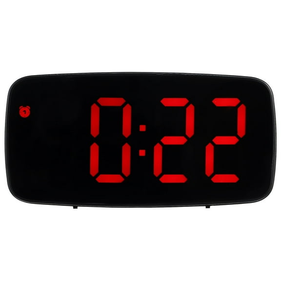 LEORX Small LED Clock Black ABS Alarm for Everyone 1Set