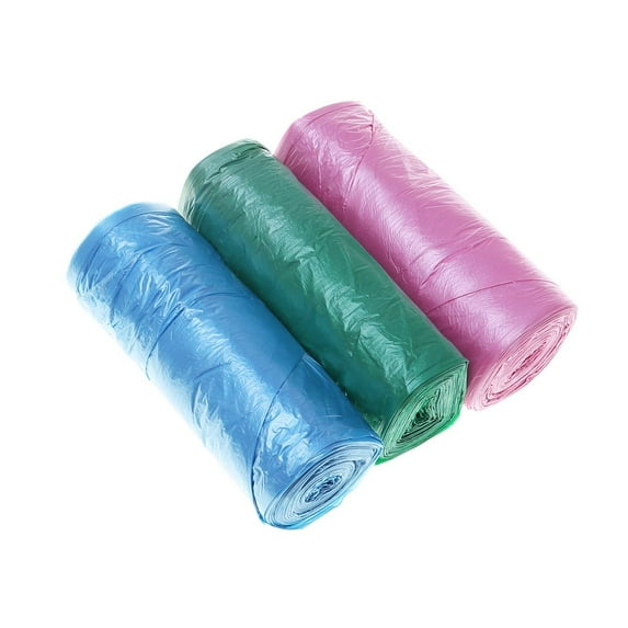 LEORX Small Trash Bags with Flat Mouth Design for Home Office Use 20 Pcs per Roll 6 Rolls Total 120 Pcs