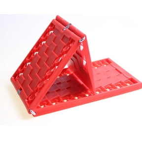 LEORX 1Pair Red Foldable Car Tire Traction Plate Anti Skip Safety Chains for Mud Snow Sand
