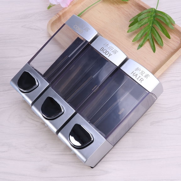 LEORX Leorx Shampoo Dispenser, Transparent, Wall-Mounted, Bathroom Organizer