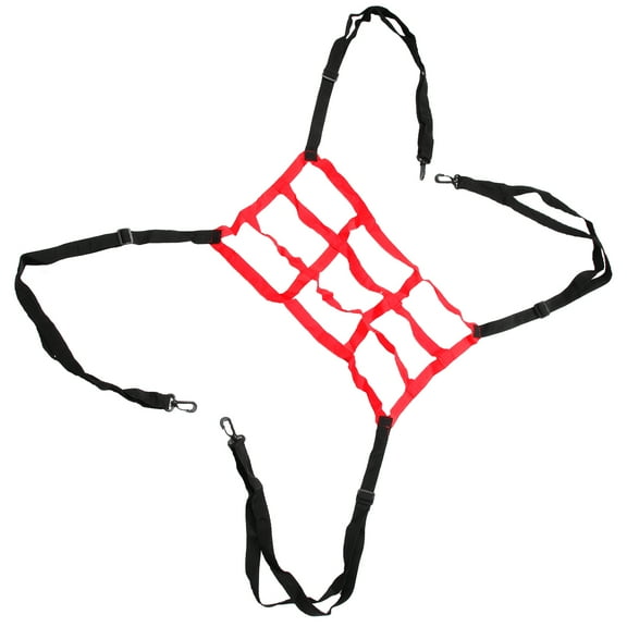 LEORX Nylon Football Practice Net Red Lightweight Enhanced Accuracy for Outdoor Use