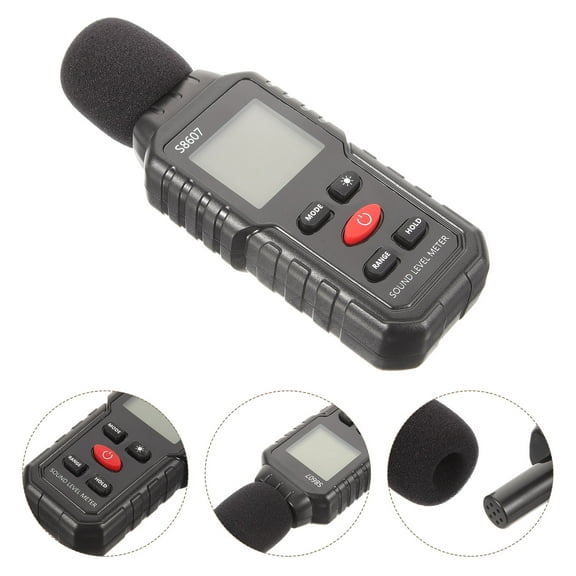 LEORX Portable Black Decibel Meter Noise Tester Digital Sound Level Meter with Large Screen