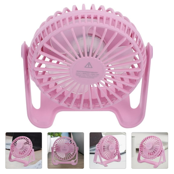 LEORX USB Fan Desk Durable Mini Desk Fan Pink 1Pcs