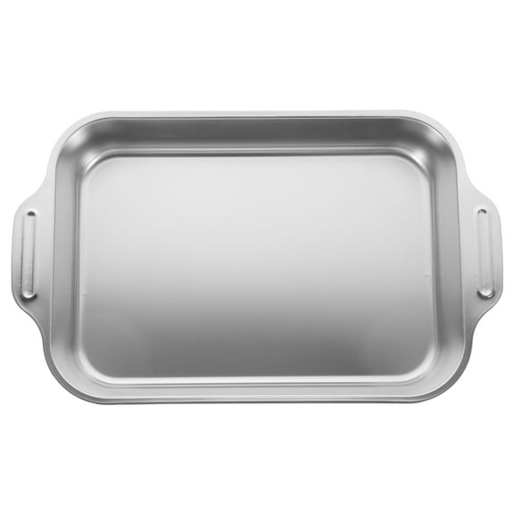 LEORX Stainless Steel Lasagna Pan Seafood Grilling Pan Silver 1Set