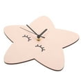 thumbnail image 1 of LEORX Star Shaped Wall Clock Clock Decor Khaki Plastic Accurate Timekeeping 1Pcs, 1 of 1