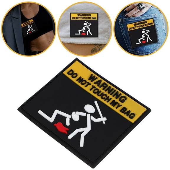 LEORX Sticky Caution Patch Rectangular Patch Multi 1Pack for Enthusiasts