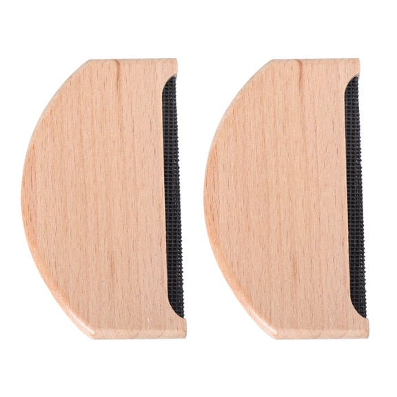 LEORX Sweater Hair Remover Lint Cleaner Khaki Bamboo Rectangle Shape 2Set