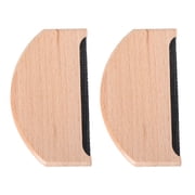 LEORX Sweater Hair Remover Lint Cleaner Khaki Bamboo Rectangle Shape 2Set