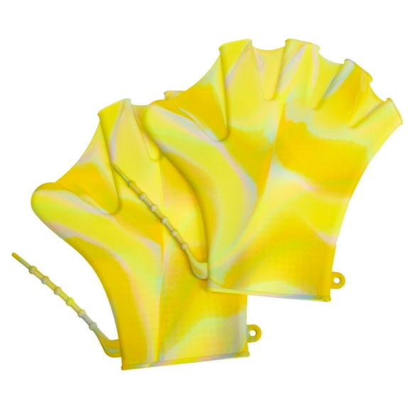 LEORX Swim Paddles Assorted Color Silicone 1 Pair 7.9x7.9in