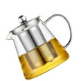 thumbnail image 1 of LEORX Teapot With Infuser Kettle With Infusers Teapots Teapot With Diffuser Steel Tea Pots Clear Glass Tea Container, 1 of 8