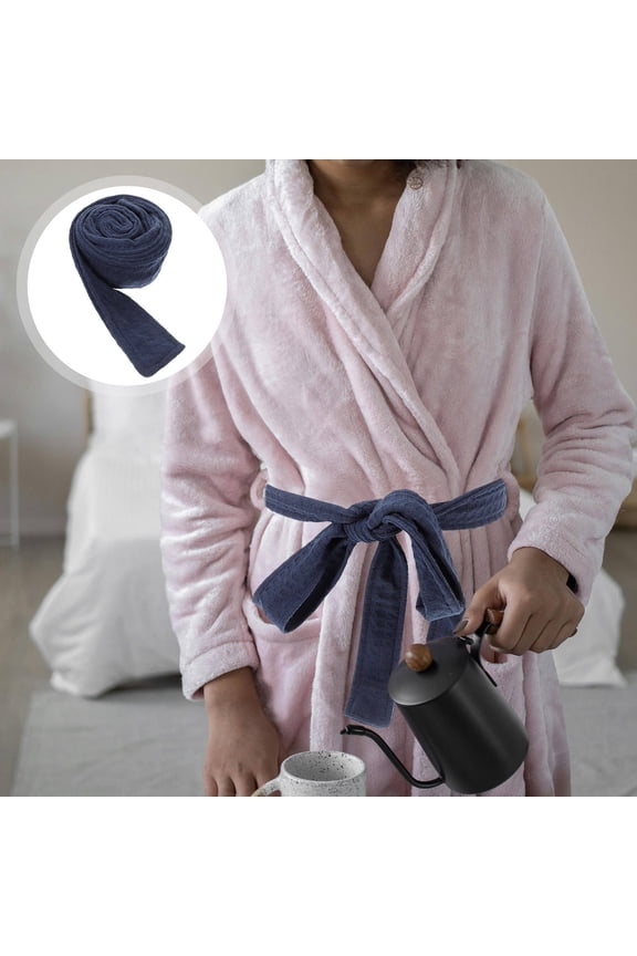 Thin Robe Belt For Women 1 Pcs Dark Blue 100 Polyester Simple And Elegant Adjustable