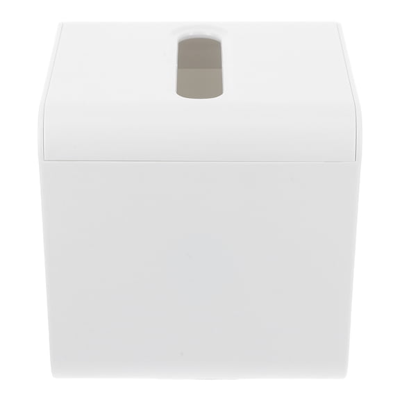 LEORX Tissue Box Covers Cube Multifunctional Tissue Box White 1Set