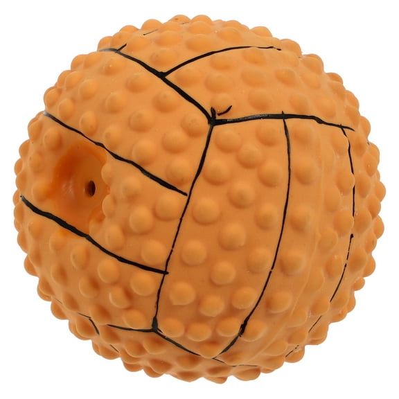 LEORX Tough Dog Toy Dog Ball Toy Yellow for Pet Dog 1Pack