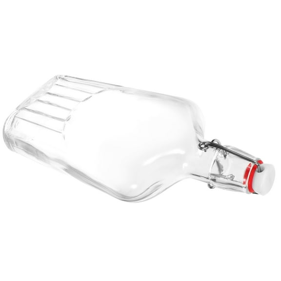 LEORX Transparent Glass Bottle for Water with Smooth Surface Easy Cleaning Sealed for Home Use 750ml