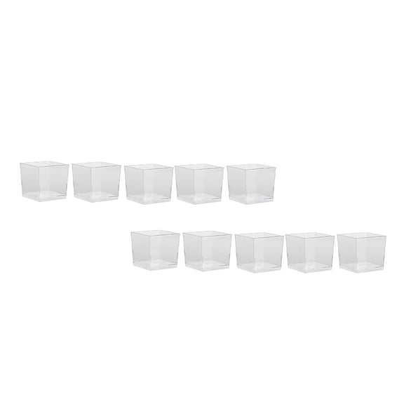 LEORX Transparent Plastic Dessert Cups for Home Use Easy to Clean 50pcs