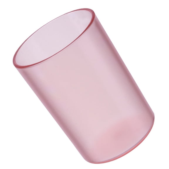 LEORX Transparent Toothbrush Cups and Brushing Mug Durable Gargle Cup Creative Water Drink Cups for Adults and Children 2pcs Pink
