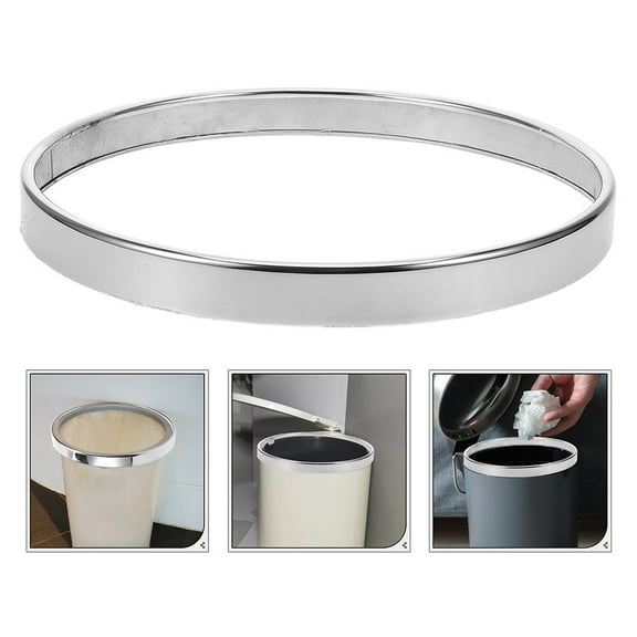 LEORX Trash Can Press Ring Silver 1Pack 7.7X7.7X1In