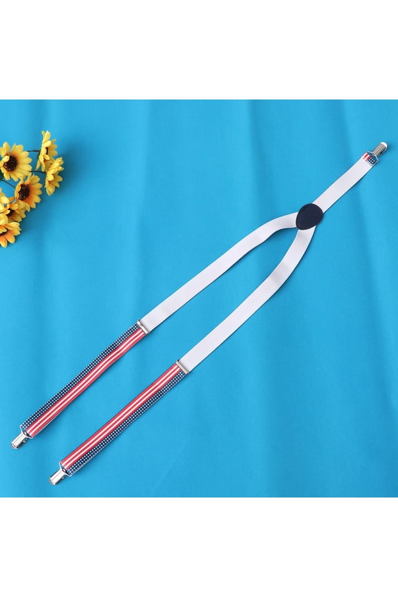 Trouser Braces Men 1Pcs Elastic Fabric Multi Colored US Flag Fashionable Adjustable for Daily Wear