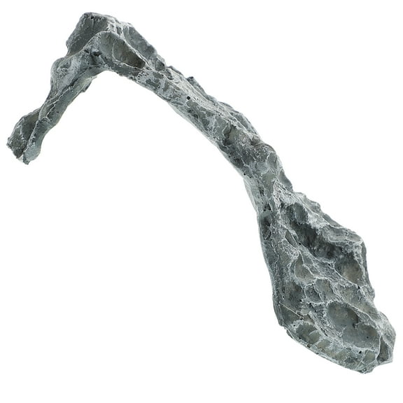 LEORX Gray Resin Bearded Dragon Hideout and Turtle Habitat Platform for Reptile Terrarium