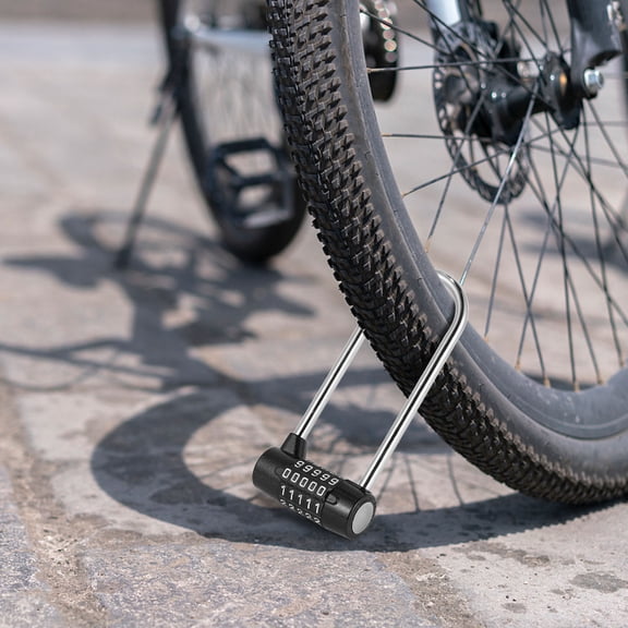 LEORX Black U Shaped Password Lock with 5 Digit Combination for Effective Anti Theft Security