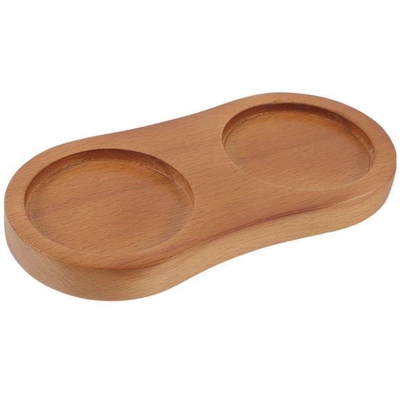 LEORX Versatile Design Salt Pepper Tray Wood Chocolate 1Pcs for Weddings and Events