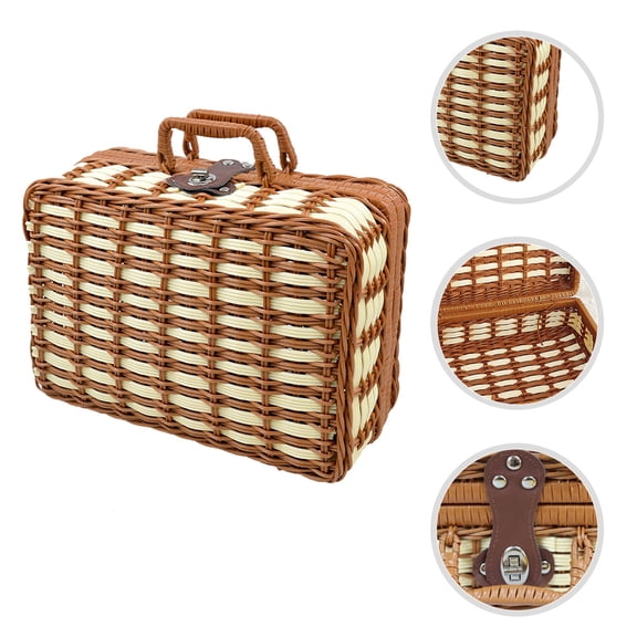 LEORX Small Storage Box Woven Suitcase Box PP 1Set