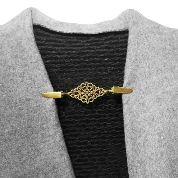 LEORX Alloy Hollow Shawl Clips Golden Connection Buckles for Clothes