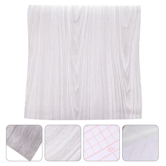 LEORX Wall Decal for Kitchen Waterproof PVC Gray Oak 1Pack