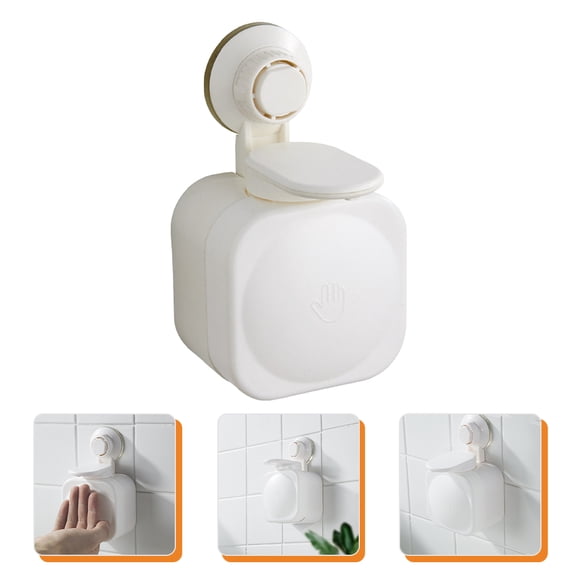 LEORX Leorx White ABS Wall Mounted Soap Dispenser for Bathroom Use