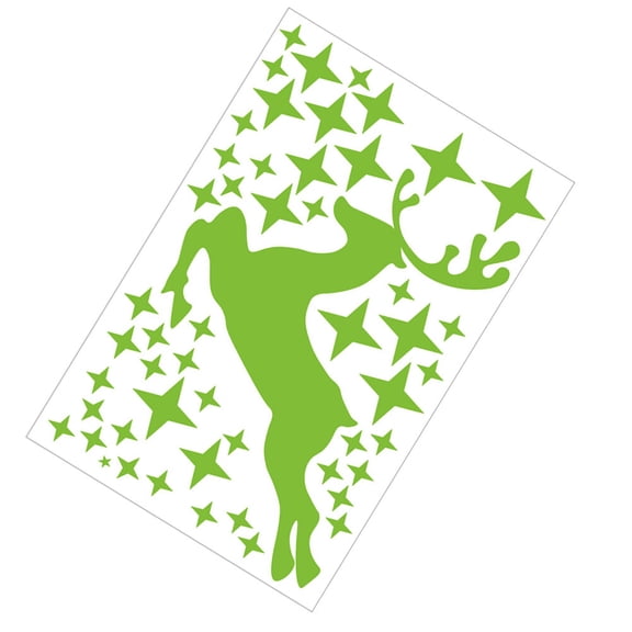 LEORX Wall Stickers for Sticker PVC Green for Christmas 1 Set