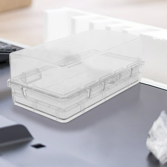 LEORX Plastic Electrical Box Transparent 1Pack 10.2x6.5x3.9in