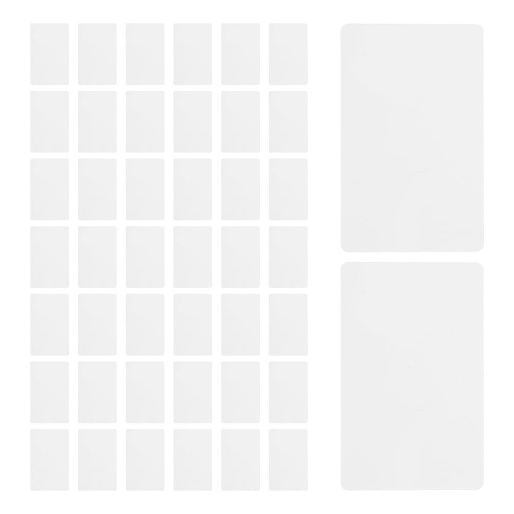 LEORX Identification Pvc Cards White 100Pack 3.36X2.12X0.04in